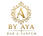 Logo of 'By Aya' perfume bar with decorative 'A' and text on a white background